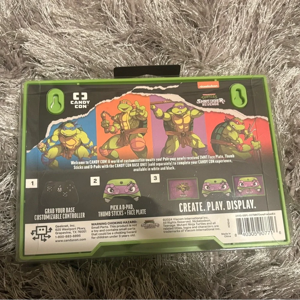 Turtles Shredder's Revenge Donatello Controller Faceplate- Green & Purple